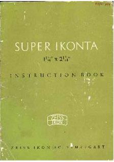 Zeiss Ikon Super Ikonta 2 manual. Camera Instructions.